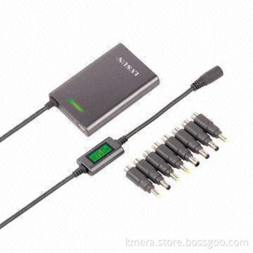 45W Ultra Slim Universal Laptop AC Adapter with LCD Display, Thickness 15mm, Portable Design